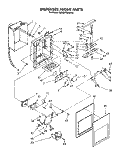 DISPENSER FRONT Diagram and Parts List for KSRB27QABL05  KitchenAid Refrigerator
