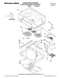 COOKTOP PARTS Diagram and Parts List for KECC607BSS00  KitchenAid Cooktop