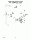 UPPER WASH AND RINSE PARTS Diagram and Parts List for GU2275XTVB1  Whirlpool Dishwasher
