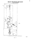 BRAKE AND DRIVE TUBE Diagram and Parts List for LA5430XMW3  Whirlpool Washer