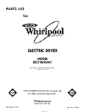 SECTION Diagram and Parts List for LE5790XSW1  Whirlpool Dryer