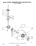 BRAKE, CLUTCH, GEARCASE, MOTOR AND PUMP Diagram and Parts List for LA5400XMW0  Whirlpool Washer