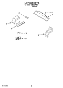 LATCH PARTS Diagram and Parts List for GMC305PRS02  Whirlpool Microwave Oven Combo