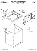 TOP AND CABINET PARTS Diagram and Parts List for CAWS953RB1  Crosley Washer