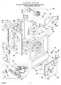 CABINET Diagram and Parts List for CGE2991AN3  Whirlpool Dryer