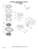 INTERNAL MICROWAVE PARTS Diagram and Parts List for KEHU309SSS05  KitchenAid Microwave Oven Combo