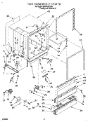 TUB ASSEMBLY Diagram and Parts List for DU980QPDZ3  Whirlpool Dishwasher