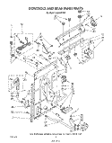CONTROLS AND REAR PANEL Diagram and Parts List for LA6055XTF0  Whirlpool Washer