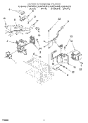 OVEN INTERIOR Diagram and Parts List for KCMS145JBL0  KitchenAid Microwave