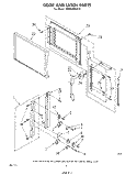 DOOR AND LATCH Diagram and Parts List for MW8700XR0  Whirlpool Microwave