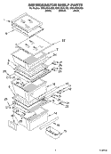 REFRIGERATOR SHELF Diagram and Parts List for GD2LHGXLT00  Whirlpool Refrigerator