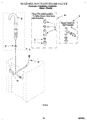 WASHER WATER SYSTEM Diagram and Parts List for LTG5243BW1  Whirlpool Washer Dryer Combo