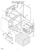 OVEN CHASSIS Diagram and Parts List for KERI500HWH0  KitchenAid Range
