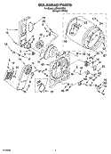 BULKHEAD PARTS Diagram and Parts List for LER6621PQ0  Whirlpool Dryer