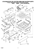 EVAPORATOR ICE CUTTER GRID AND WATER PARTS Diagram and Parts List for KUIS18NNJB5  KitchenAid Ice Maker