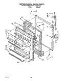 REFRIGERATOR DOOR Diagram and Parts List for ET22PKXZW00  Whirlpool Refrigerator