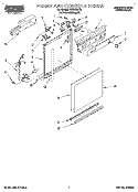 FRAME AND CONSOLE Diagram and Parts List for WU5750Y3  Roper Dishwasher
