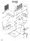 UNIT PARTS Diagram and Parts List for IMT187300  Inglis Refrigerator