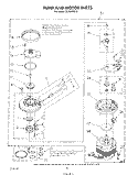 PUMP AND MOTOR Diagram and Parts List for DU9500XS2  Whirlpool Dishwasher