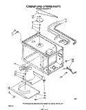 CABINET AND STIRRER Diagram and Parts List for MW8550XS0  Whirlpool Microwave