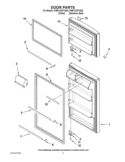 DOOR PARTS Diagram and Parts List for W8RXCGFXS02  Whirlpool Refrigerator