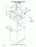 TOP AND CABINET PARTS Diagram and Parts List for GCAM2792TQ3  Whirlpool Washer