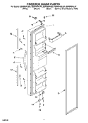 FREEZER DOOR PARTS Diagram and Parts List for GS5SHGXLQ01  Whirlpool Refrigerator