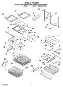 SHELF PARTS Diagram and Parts List for KBFA25ERSS01  KitchenAid Refrigerator