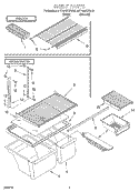 SHELF, LIT/OPTIONAL Diagram and Parts List for 9ET18NKXFN00  Whirlpool Refrigerator