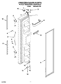 FREEZER DOOR PARTS Diagram and Parts List for 6ED2FHGXSL00  Whirlpool Refrigerator