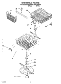 DISHRACK Diagram and Parts List for DU911PWKB0  Whirlpool Dishwasher