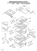 REFRIGERATOR SHELF PARTS Diagram and Parts List for KSSS42QKT02  KitchenAid Refrigerator