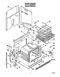 OVEN Diagram and Parts List for RS630PXYH4  Whirlpool Range