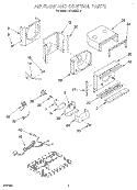 AIR FLOW AND CONTROL Diagram and Parts List for ACQ052XJ0  Whirlpool Air Conditioner