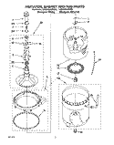 AGITATOR, BASKET AND TUB Diagram and Parts List for LSC8244BZ0  Whirlpool Washer
