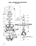 PUMP AND MOTOR SPRAY ARM DETAIL Diagram and Parts List for 8517L10  Roper Dishwasher