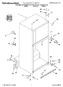 CABINET Diagram and Parts List for KTRS19MGAL01  KitchenAid Refrigerator