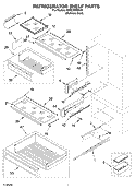REFRIGERATOR SHELF PARTS Diagram and Parts List for KBRC36FMS00  KitchenAid Refrigerator