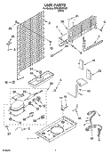 UNIT PARTS Diagram and Parts List for ET8AHKXPQ01  Whirlpool Refrigerator