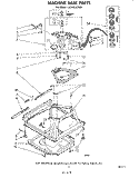 MACHINE BASE Diagram and Parts List for LA3400XPW1  Whirlpool Washer