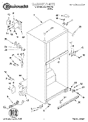 CABINET Diagram and Parts List for 3XKVN600F02  Whirlpool Refrigerator