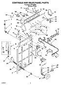 CONTROLS AND REAR PANEL PARTS Diagram and Parts List for LSN1000PQ1  Whirlpool Washer