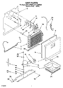 UNIT PARTS, PARTS NOT ILLUSTRATED Diagram and Parts List for EV171NYMQ00  Whirlpool Freezer