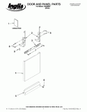 DOOR AND PANEL PARTS Diagram and Parts List for IWU98664  Inglis Dishwasher