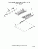 THIRD LEVEL RACK AND TRACK PARTS Diagram and Parts List for KUDE70FVSS3  KitchenAid Dishwasher