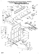 CONTROLS AND REAR PANEL Diagram and Parts List for LLR8233DZ0  Whirlpool Washer