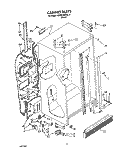 CABINET Diagram and Parts List for KSRB25QXBL11  KitchenAid Refrigerator