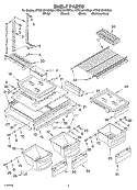 SHELF PARTS Diagram and Parts List for KTRC19KKWH04  KitchenAid Refrigerator