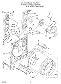 BULKHEAD Diagram and Parts List for LGR5636EQ0  Whirlpool Dryer