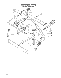 MANIFOLD Diagram and Parts List for SF302ESPW0  Whirlpool Range